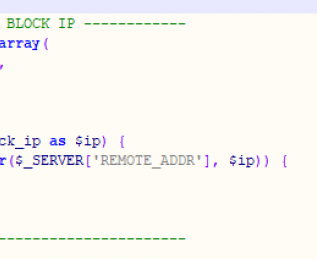 Простой блокировщик ip адресов на сайте c помощью PHP
