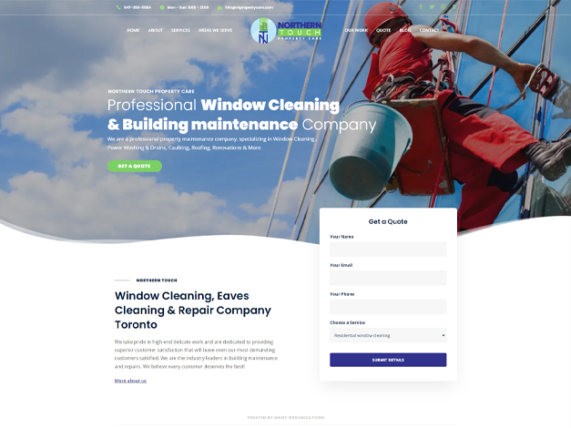 Сайт-каталог для компанії з миття вікон